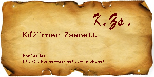 Körner Zsanett névjegykártya